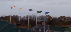 Winds were so strong the flags were blowing vertically!