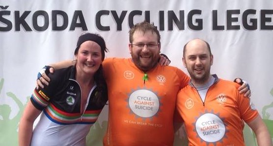 Sorcha, Alastair and Paul at the finish of Westportif 2014